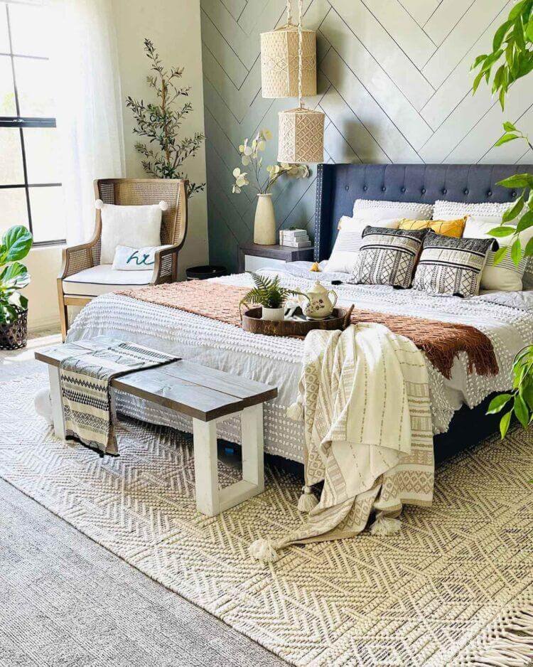 Modern Farmhouse Beige and Black Bedroom Ideas