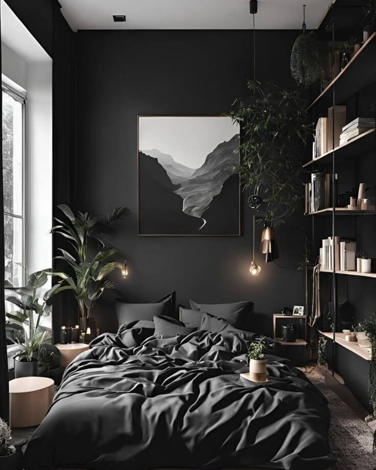 11. Botanical Balance in a Monochrome Sanctuary