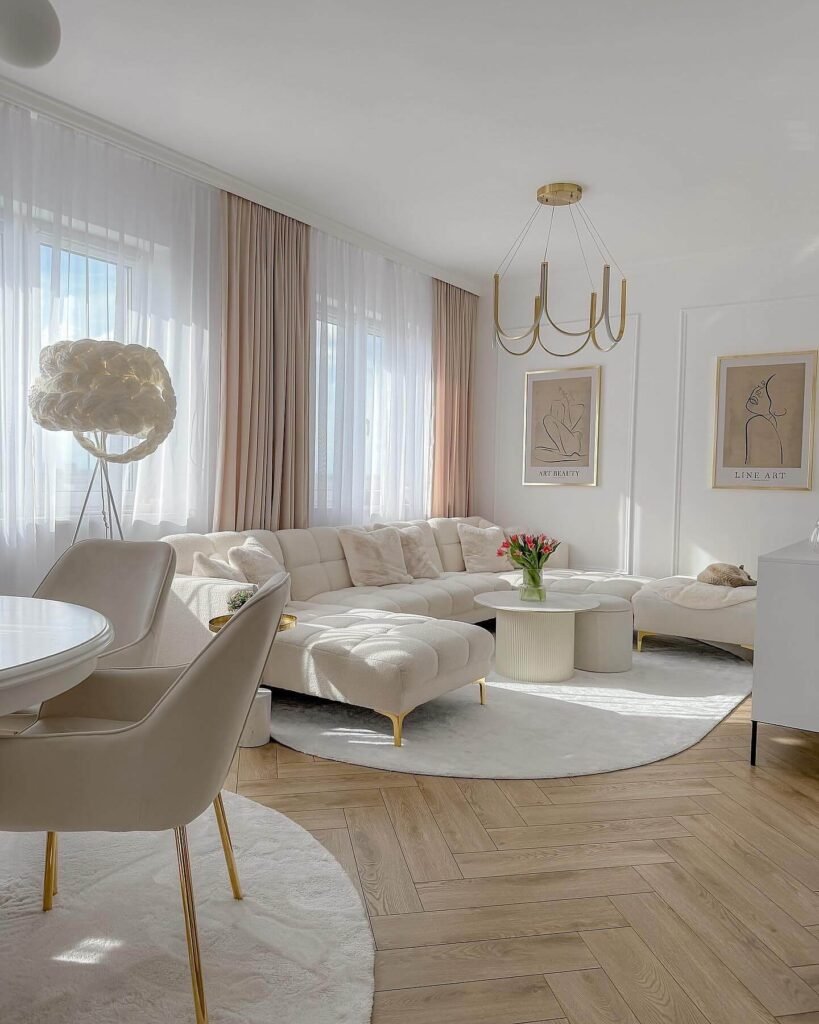 11. Elegant Neutrals with a Feminine Touch