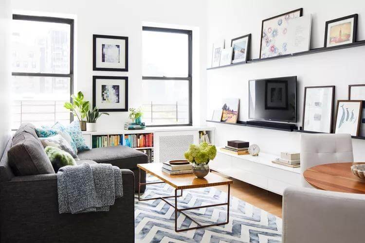 Stylish Storage Gallery Wall Ideas with Shelves