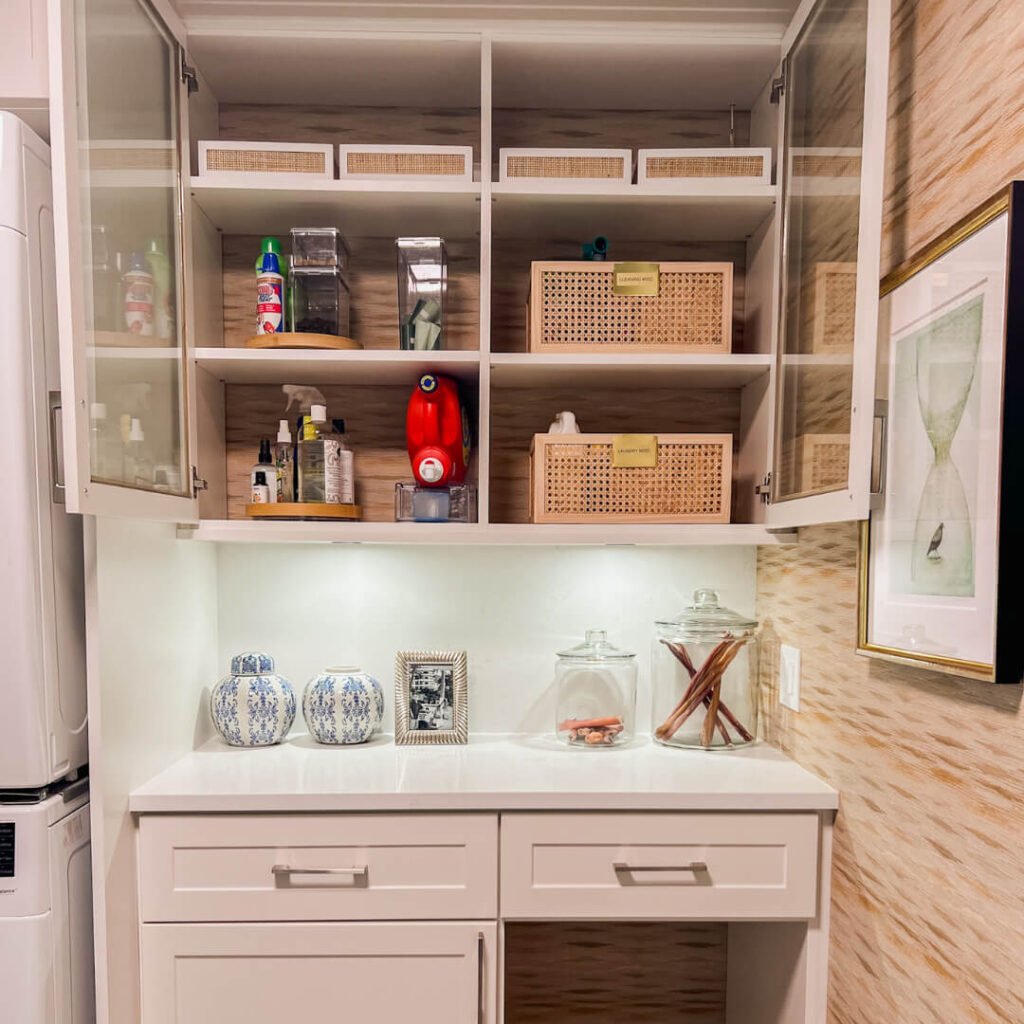 Industrial Open Shelving Laundry Room Ideas