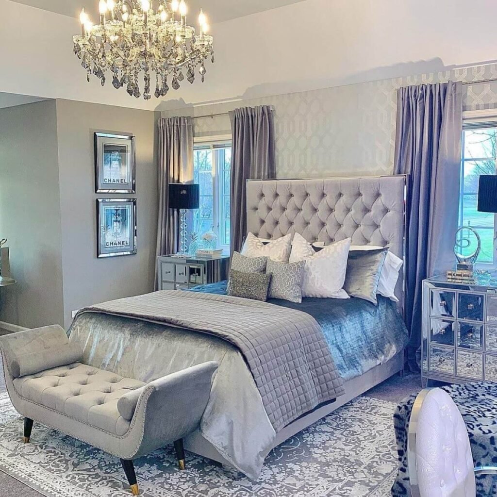 12. Glamorous Gray With a Touch of Hollywood Luxe