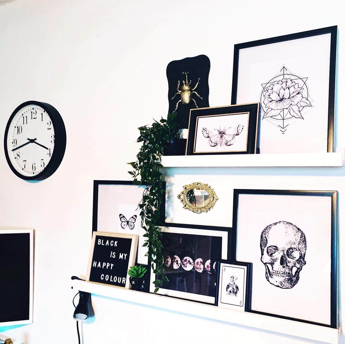 High-Contrast Design with Office Gallery Wall