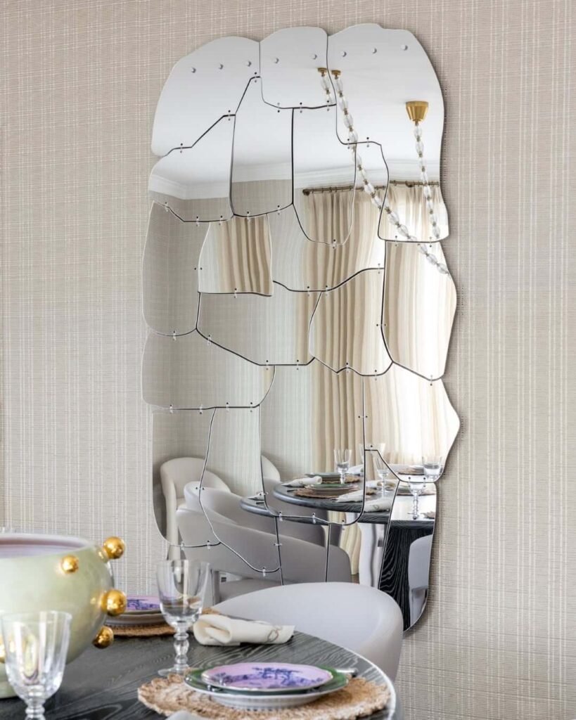 13. Patchwork Mirror for Artistic Expression