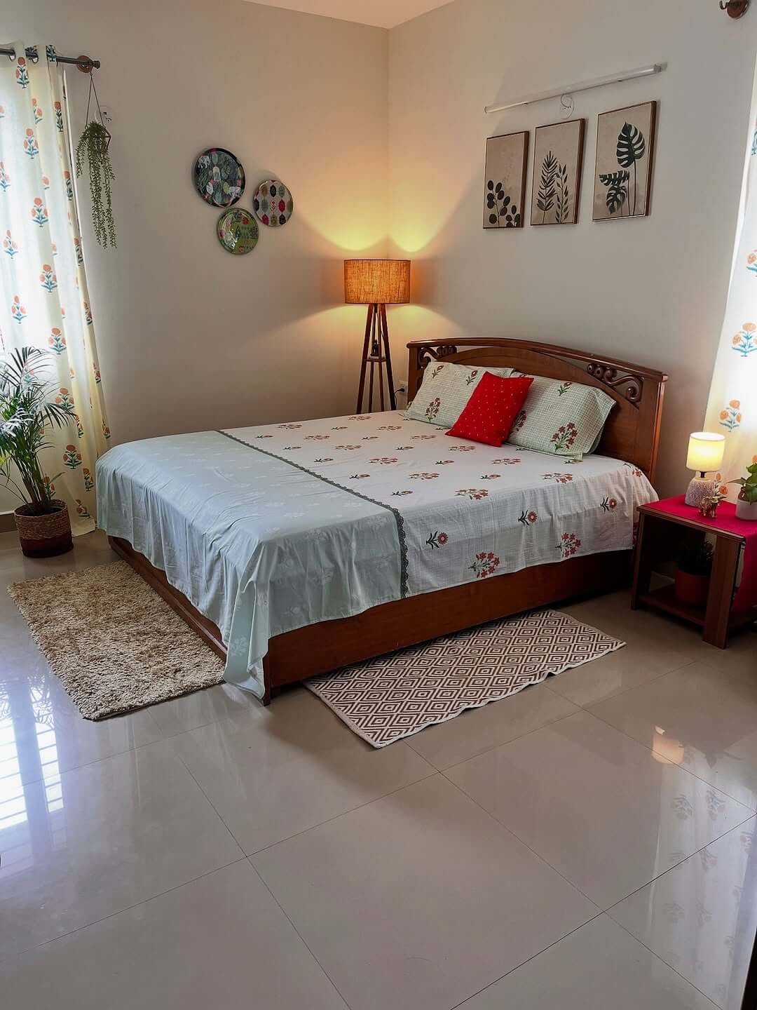 Simple and Symmetrical with Bedroom Gallery Wall