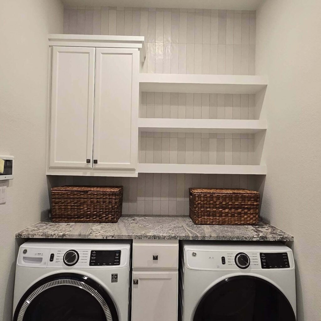 14. Airy Utility with a Touch of Greenery