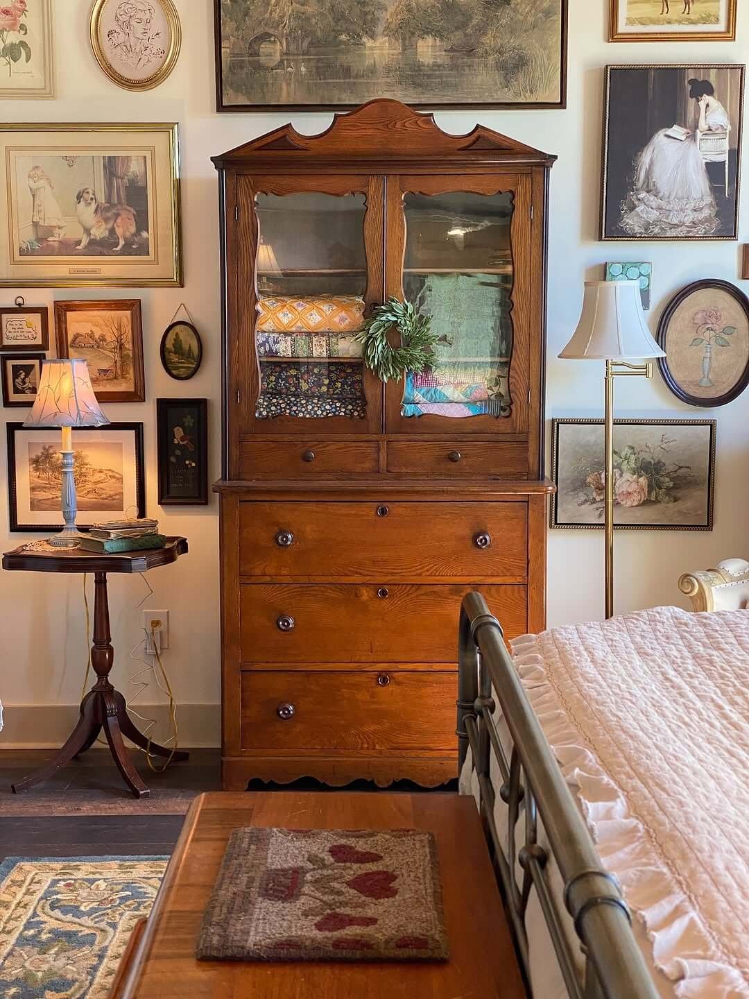 Antique-Inspired Romance with Bedroom Gallery Wall