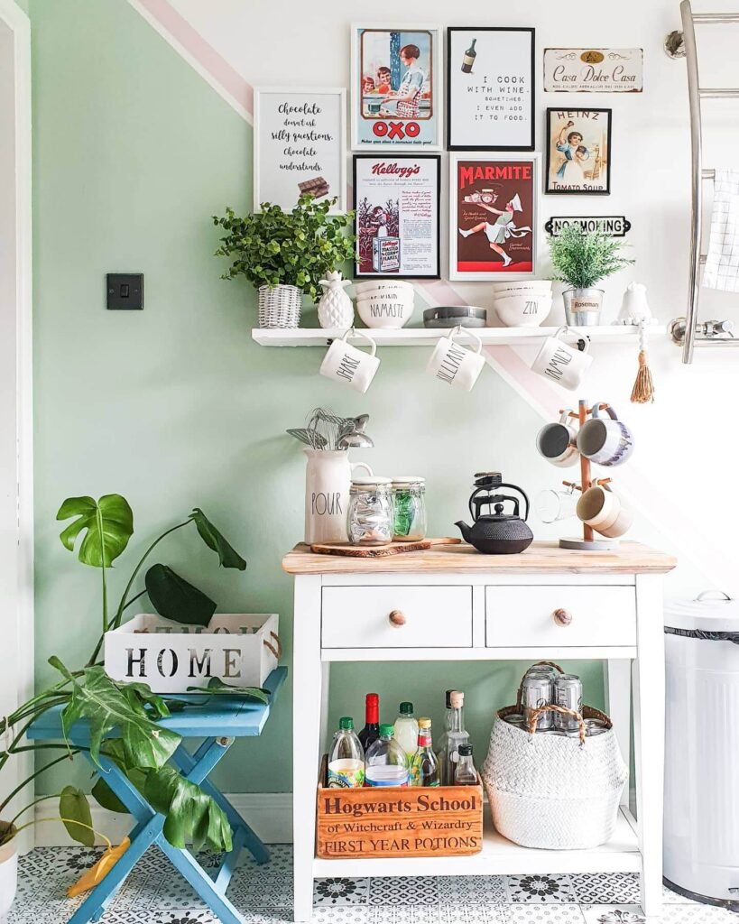 14. Retro-Inspired Nostalgic Kitchen Art