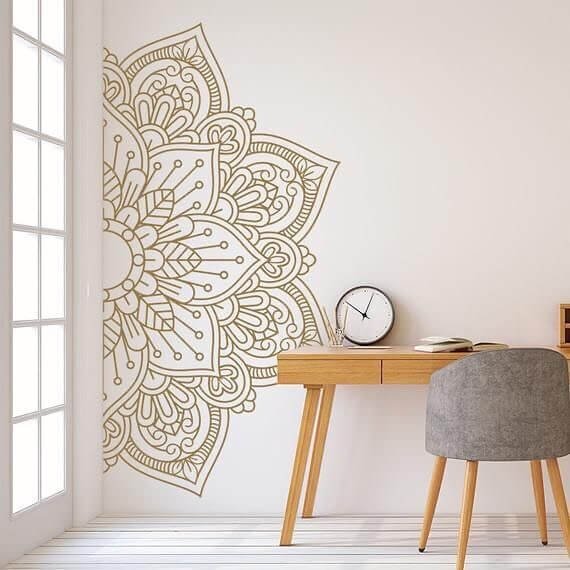 15. Make a Bold Statement with a Mandala Wall Decal