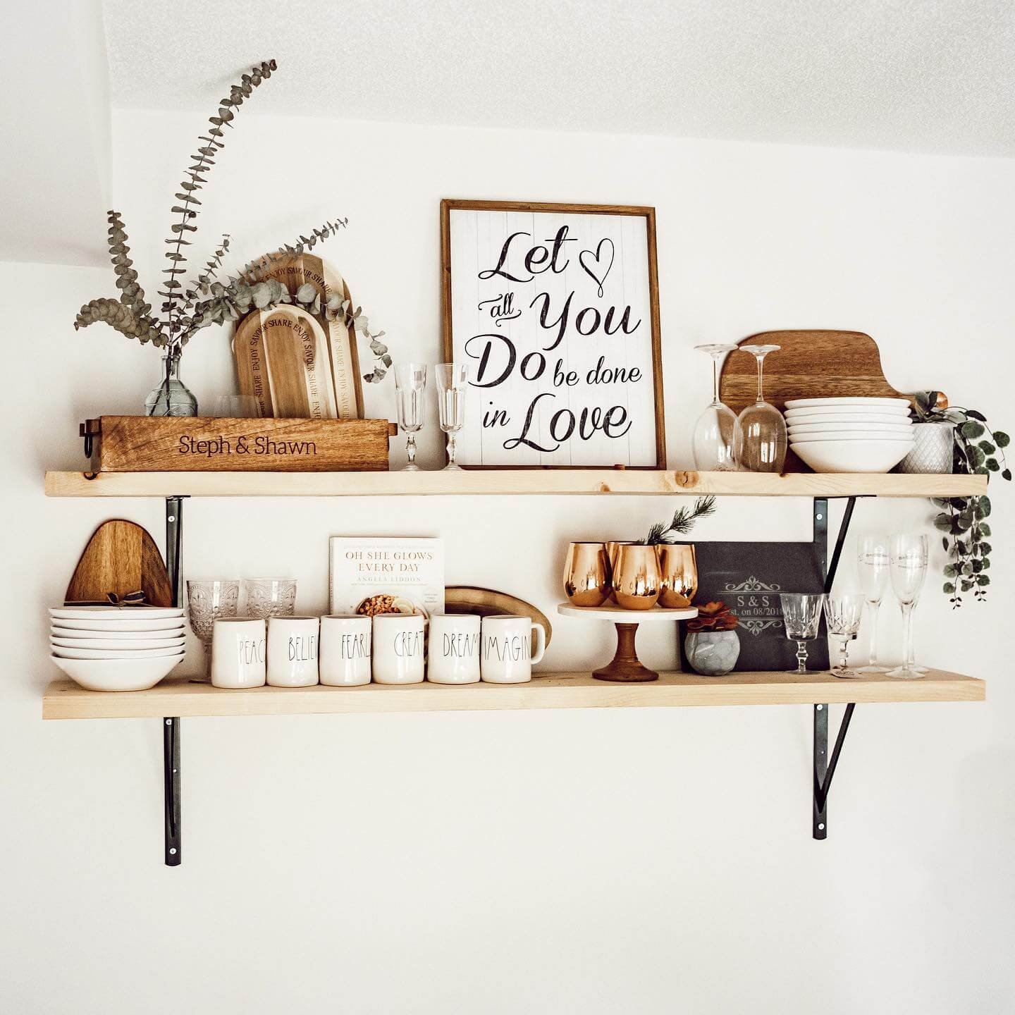 Muted Color Palette for Dining Room Gallery Wall