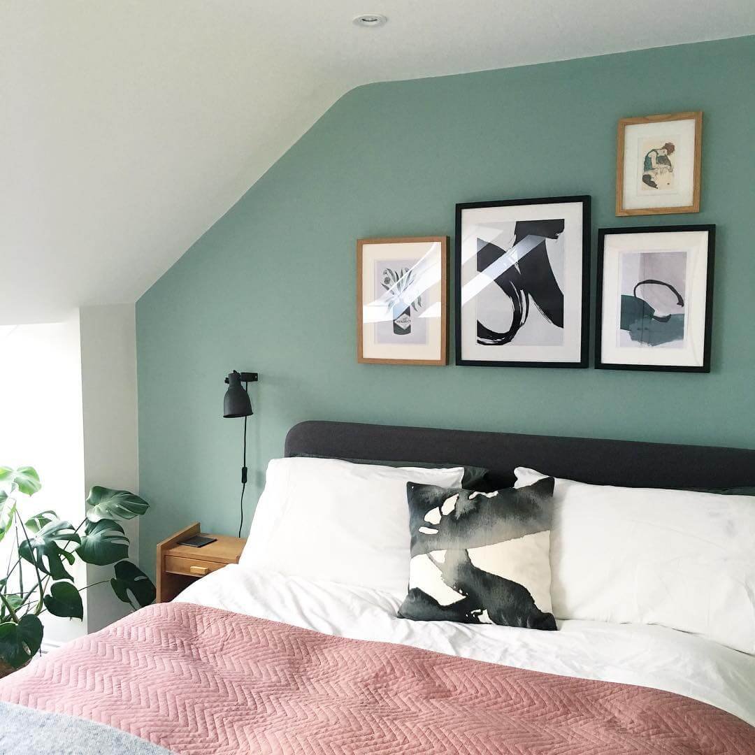 Playful Mid-Century Vibes with Bedroom Gallery Wall
