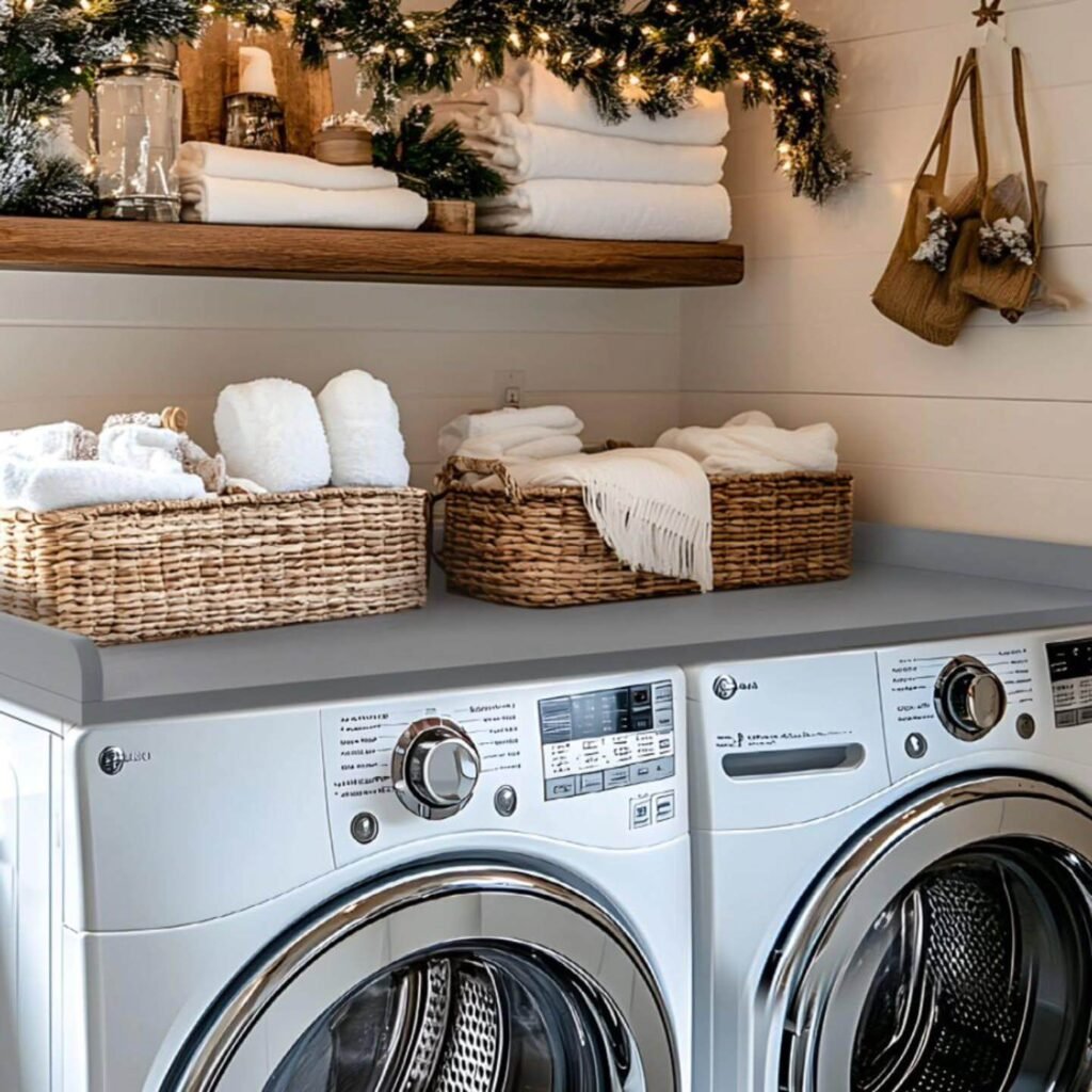 Double ShelvsOpen Shelving Laundry Room Ideas