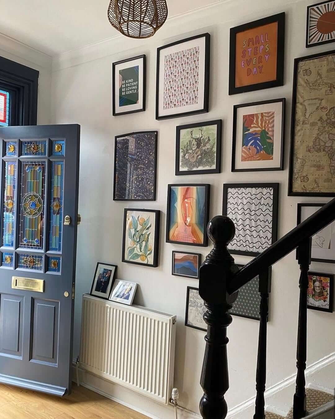 Eclectic Mix of Styles for Hallway Gallery Wall