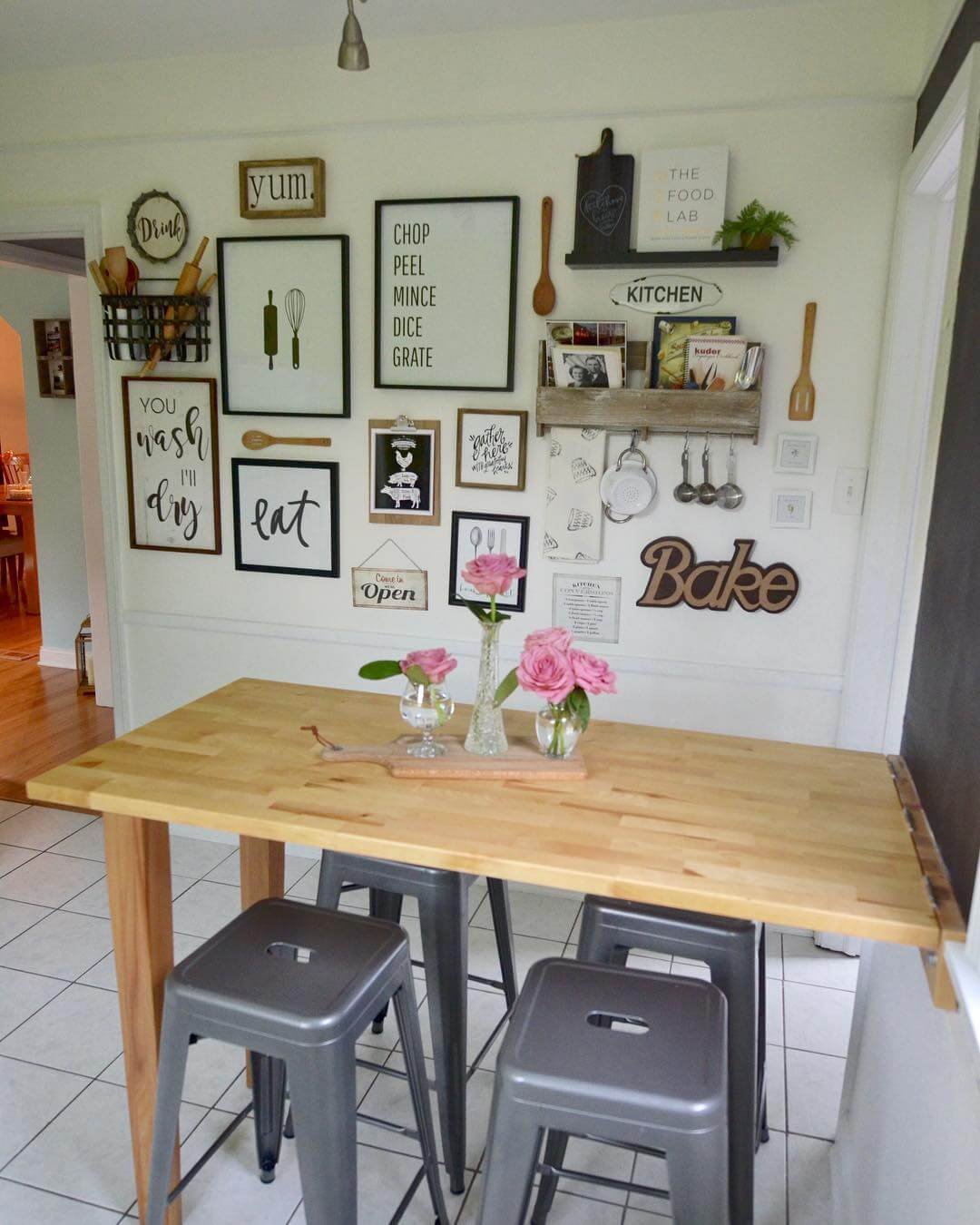 gallery wall ideas for kitchens: 27 stylish ways to... 19 Creative Kitchen Gallery Wall Ideas To Transform Your Space ...