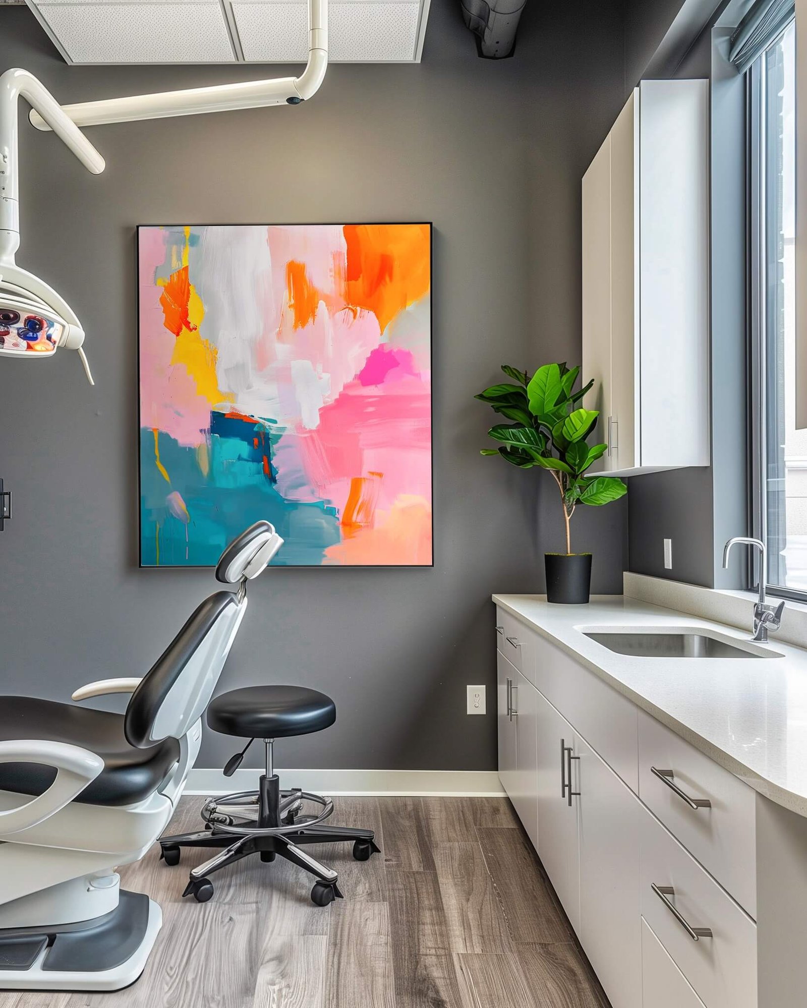 Vintage-Inspired Gallery with Office Gallery Wall