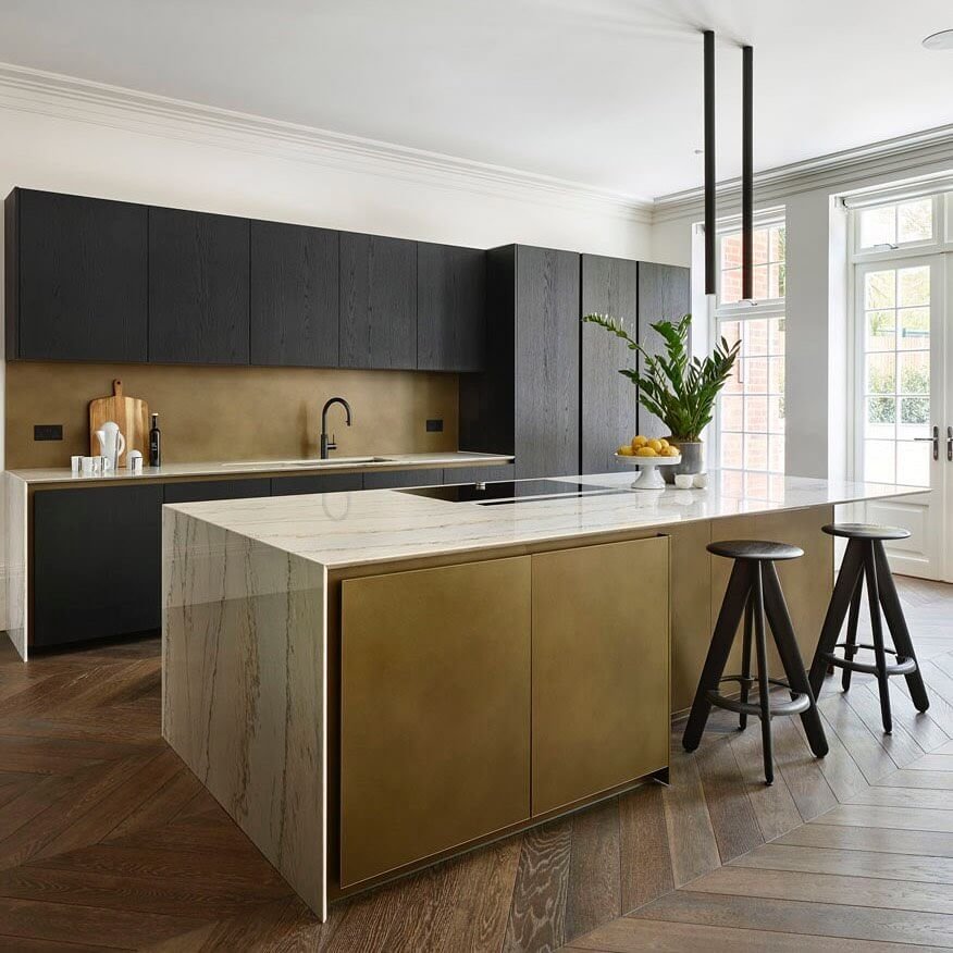 2. Urban Sophistication with Oak Accents