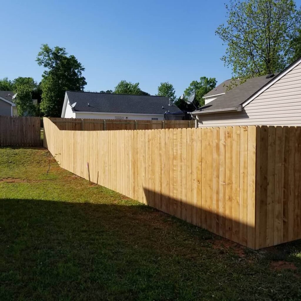 2. Classic Dog-Ear Cedar Fence for Full Privacy