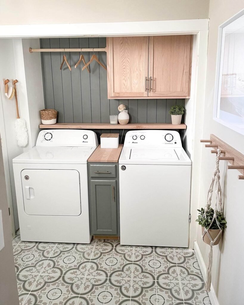 Vertical Storage  Small Laundry Room Ideas