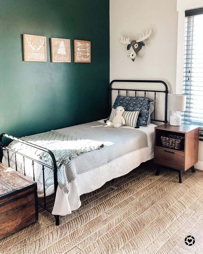 20. Adventurous Spirit in a Kids Woodland Themed Room