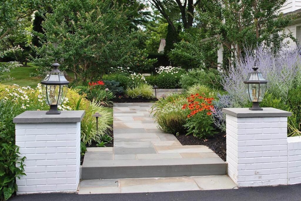 20. Layered Landscape and Lantern-Lit Entry