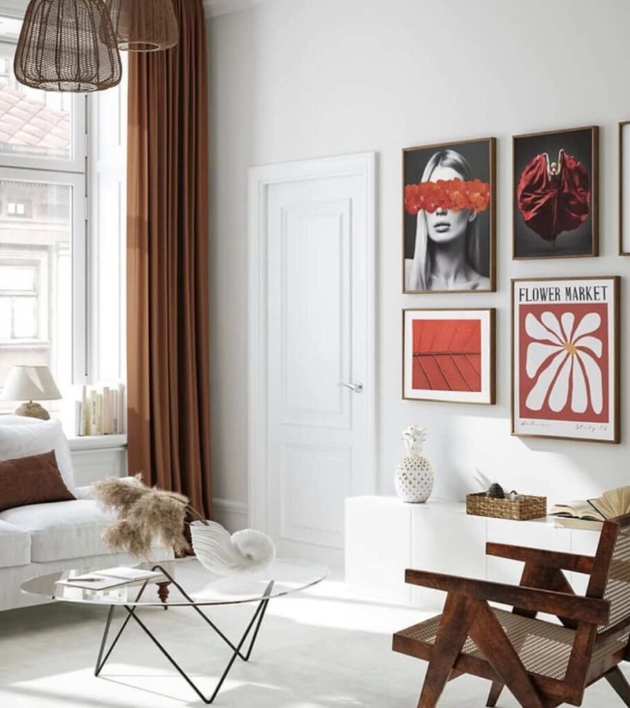 21. Boho Chic with Woven Accents and Earthy Textures