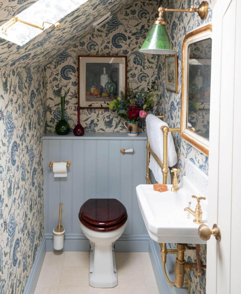22. Design Around Awkward Angles with Vintage Charm