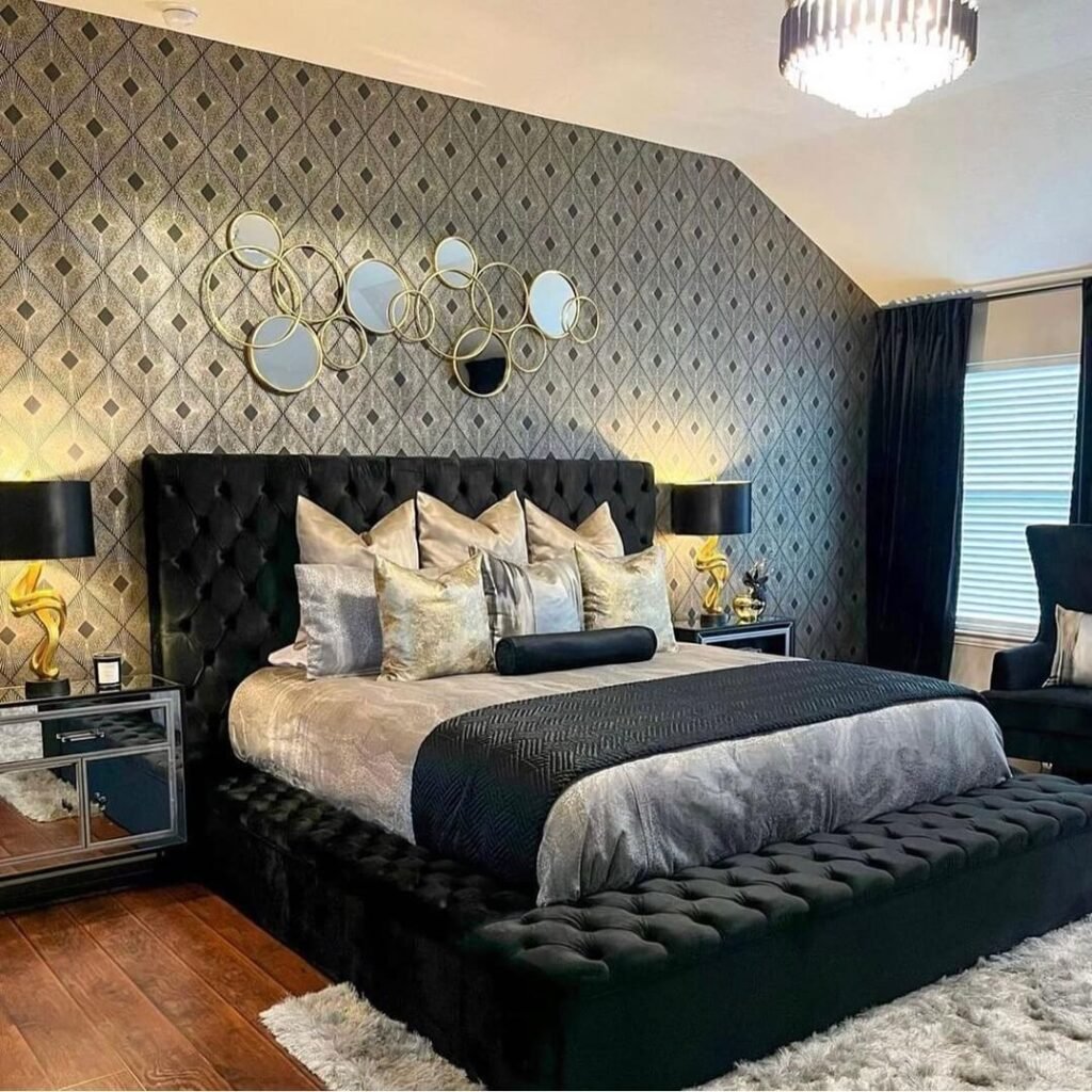22. Luxury Hotel Vibes With Rich Metallics