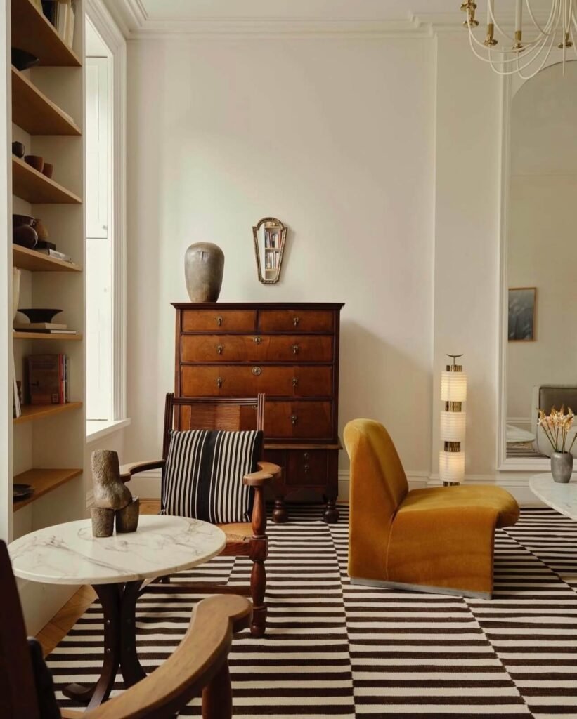 25. Curated Vintage Meets Modern Statement