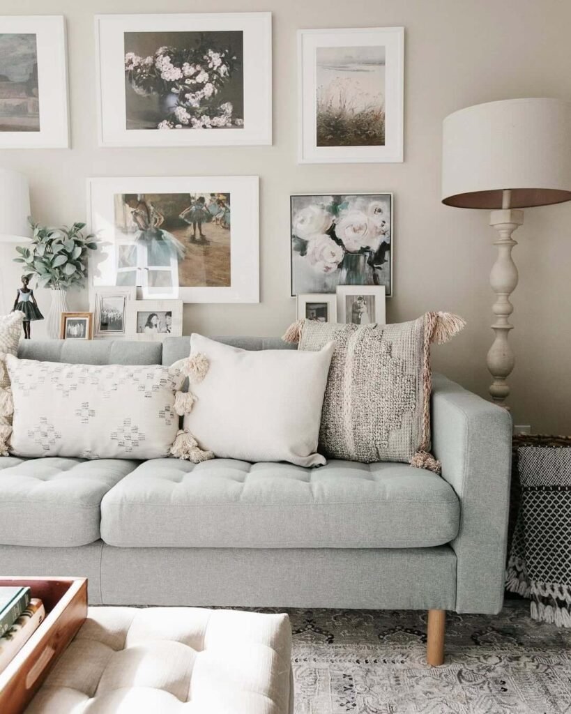 25. Neutral Modernism with Abstract Geometric Prints
