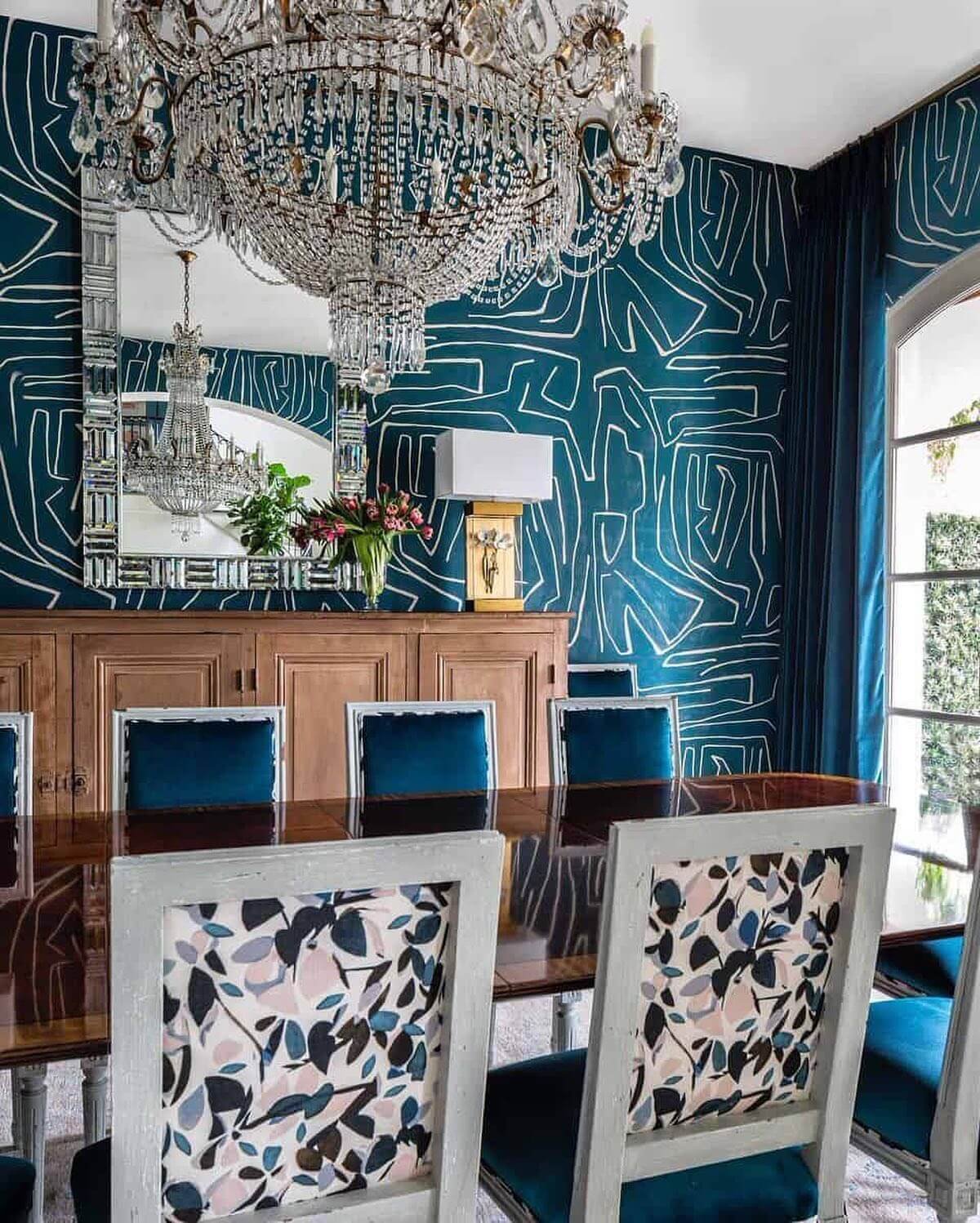 Oversized Frames with Matting for Dining Room Gallery Wall