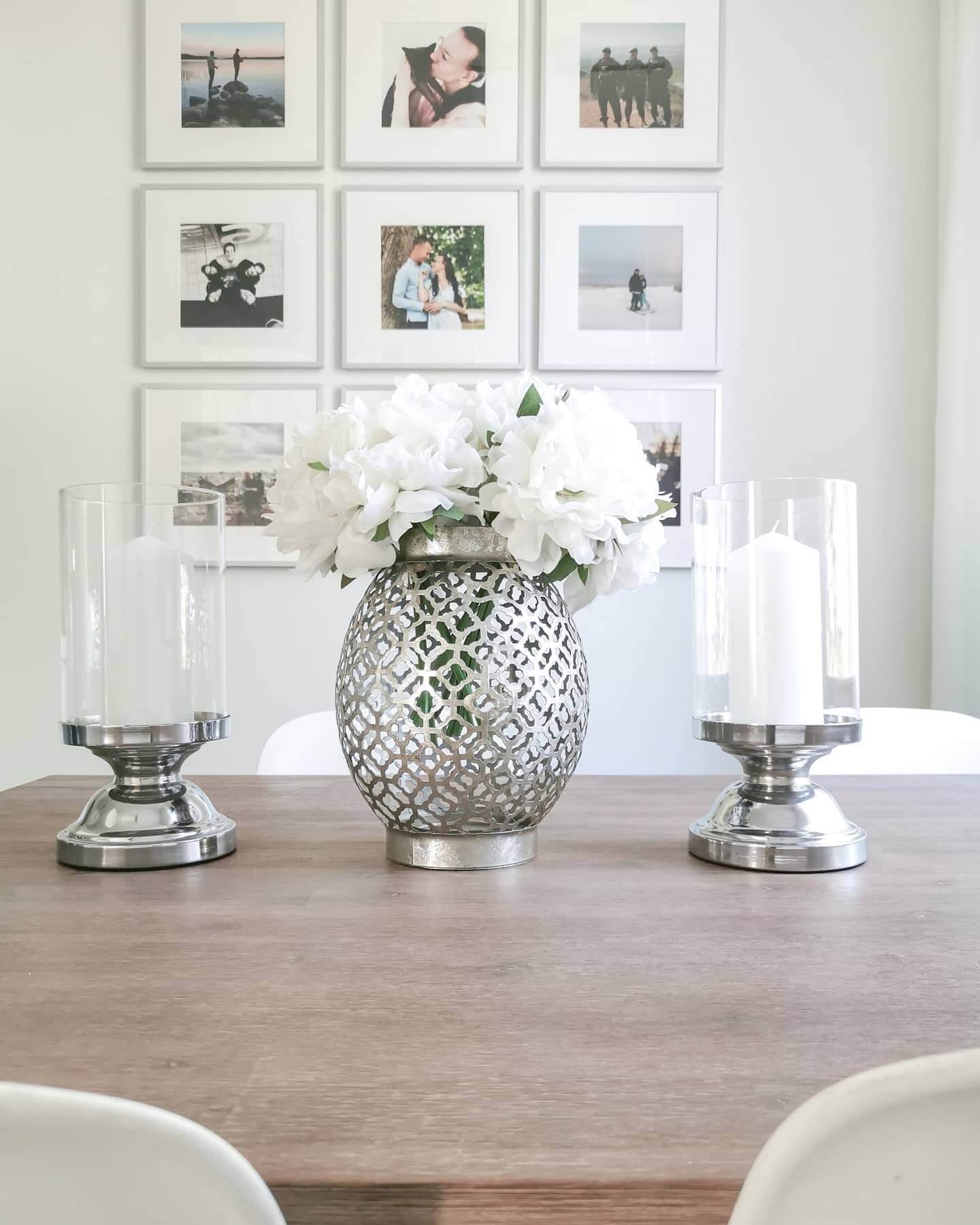 Monochrome for a Calming Aesthetic in Dining Room Gallery Wall