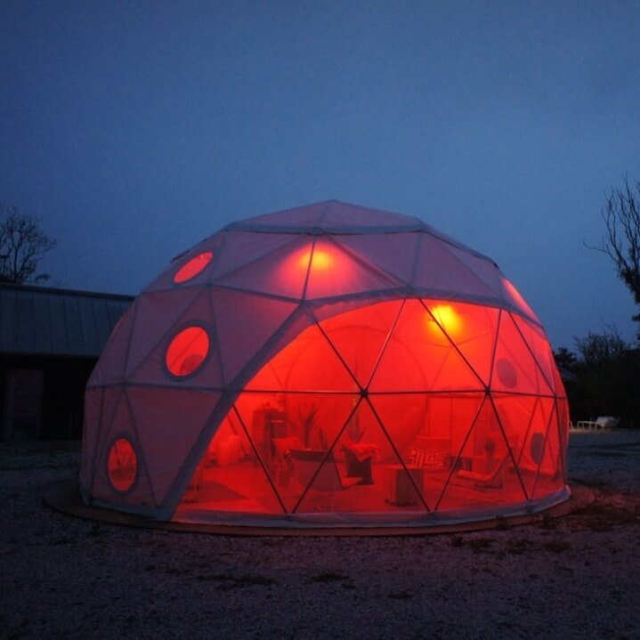 3. Set Up a Futuristic Glamping Dome