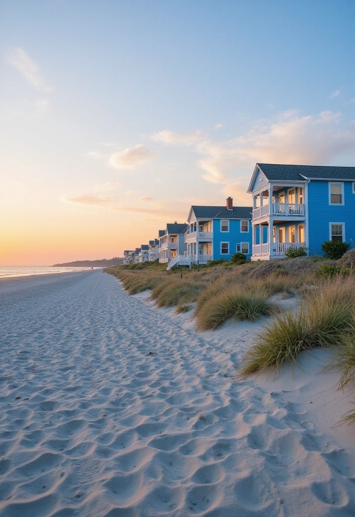 Beautiful Blue Beach House Exteriors