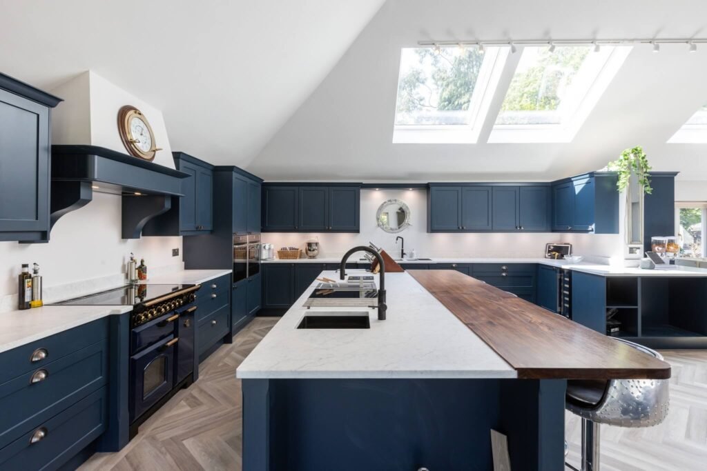 4. Modern Farmhouse Style with Two-Tone Cabinets