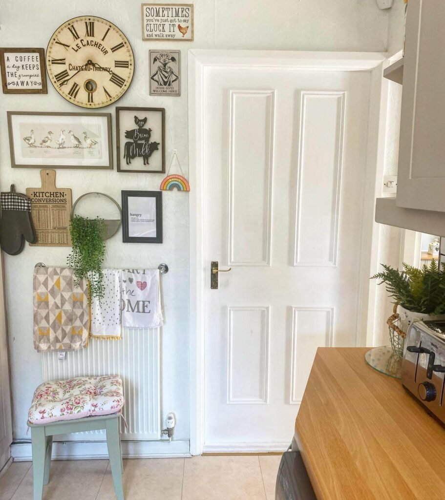 4. Cozy Corner with Rustic Art