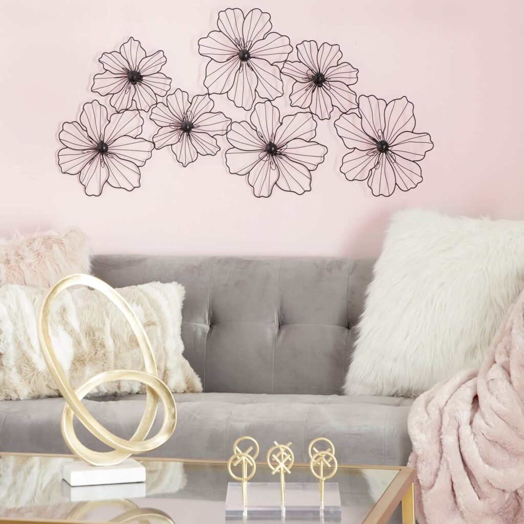 4. Embrace Minimal Glam with Metal Wall Art