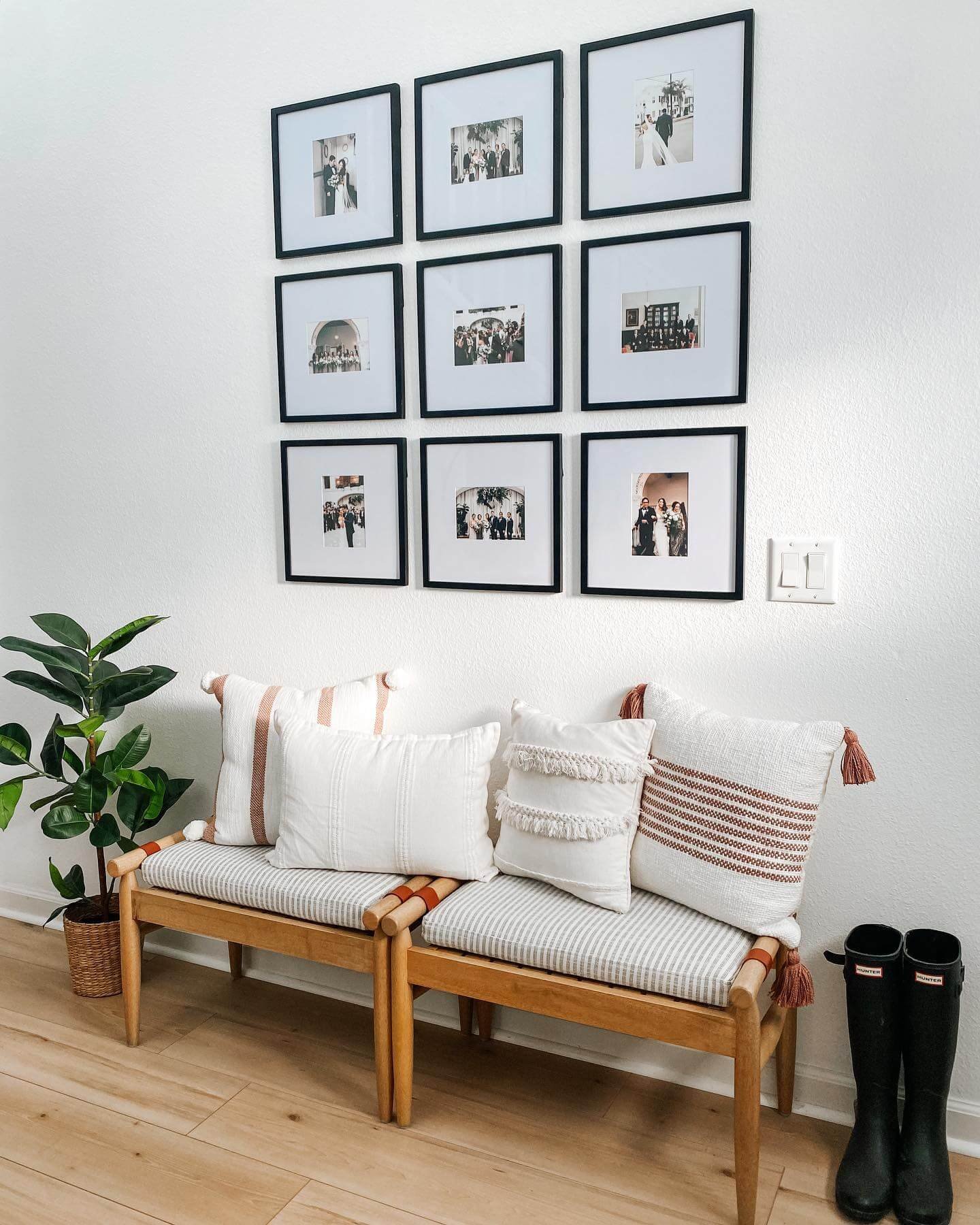 Grid with Black and White Photography Stunning Entryway Gallery Wall
