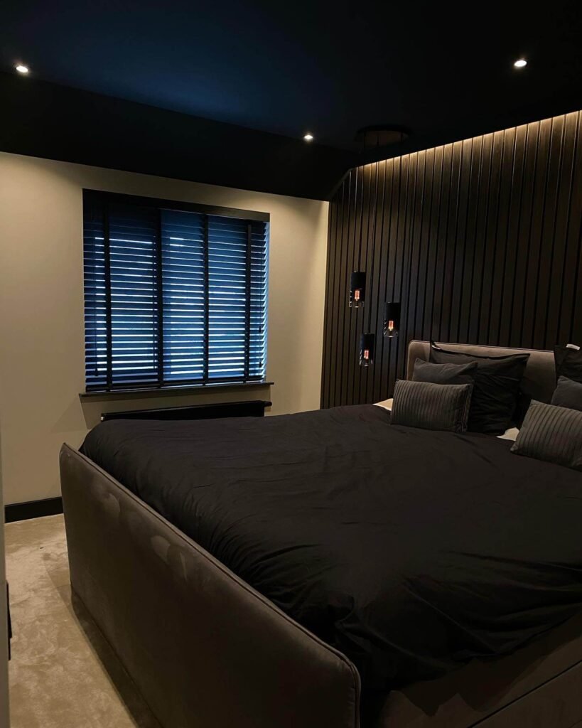 5. Cozy and Contemporary with Wood Slats