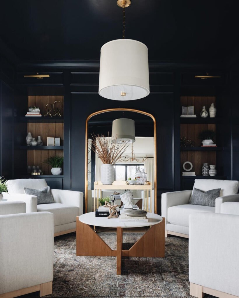 5. Moody Drama with Ink Black Walls