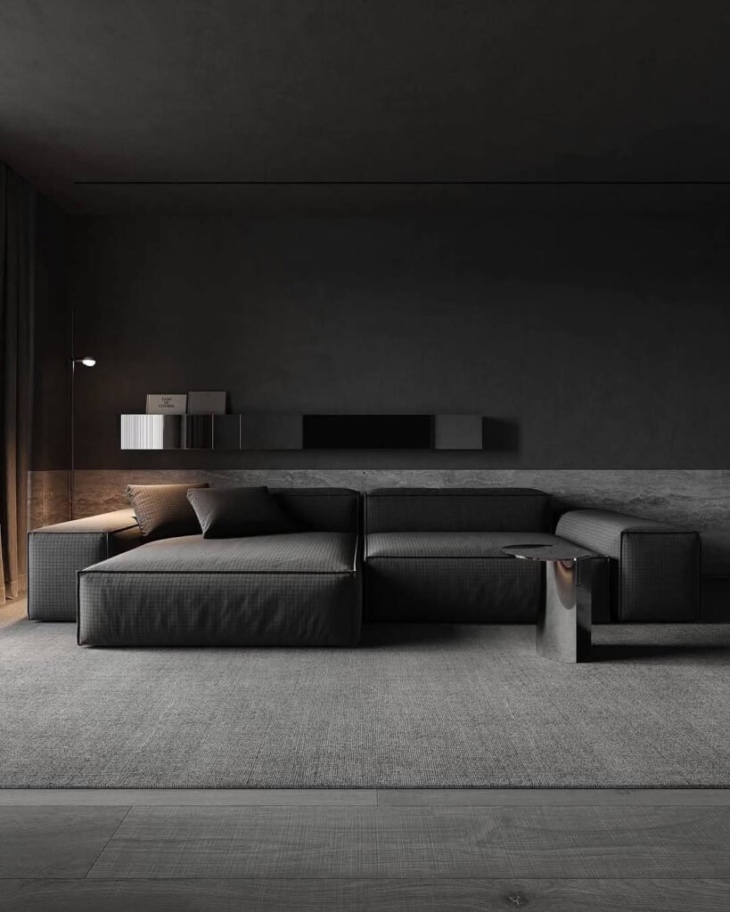 5. Monochrome Minimalism with Moody Depth