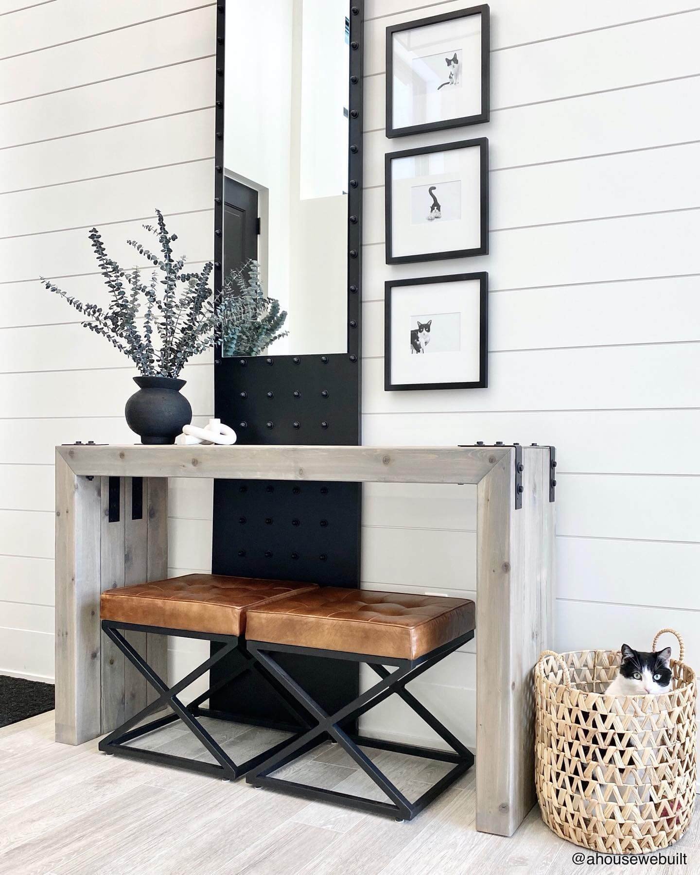 Vintage-Inspired Frames in Stunning Entryway Gallery Wall