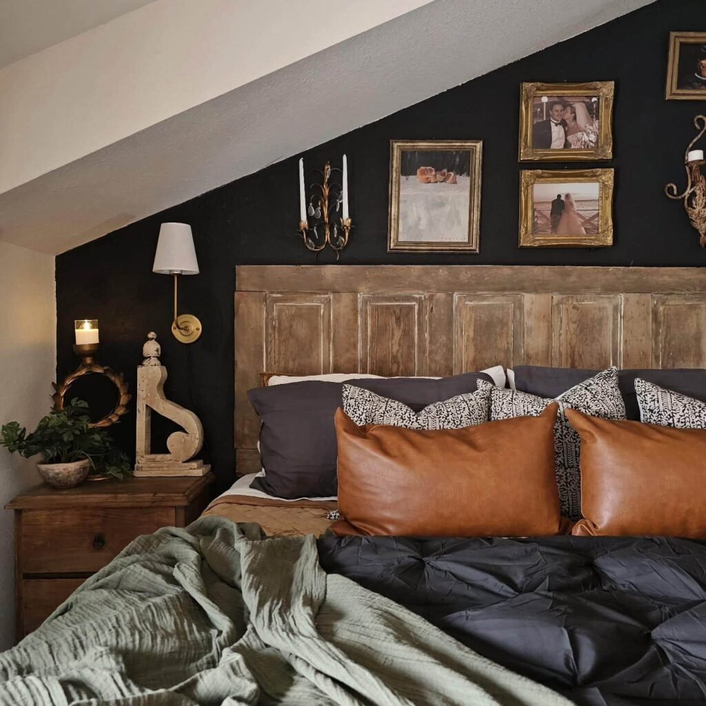 6. Rustic Charm with a Cozy Black Layer