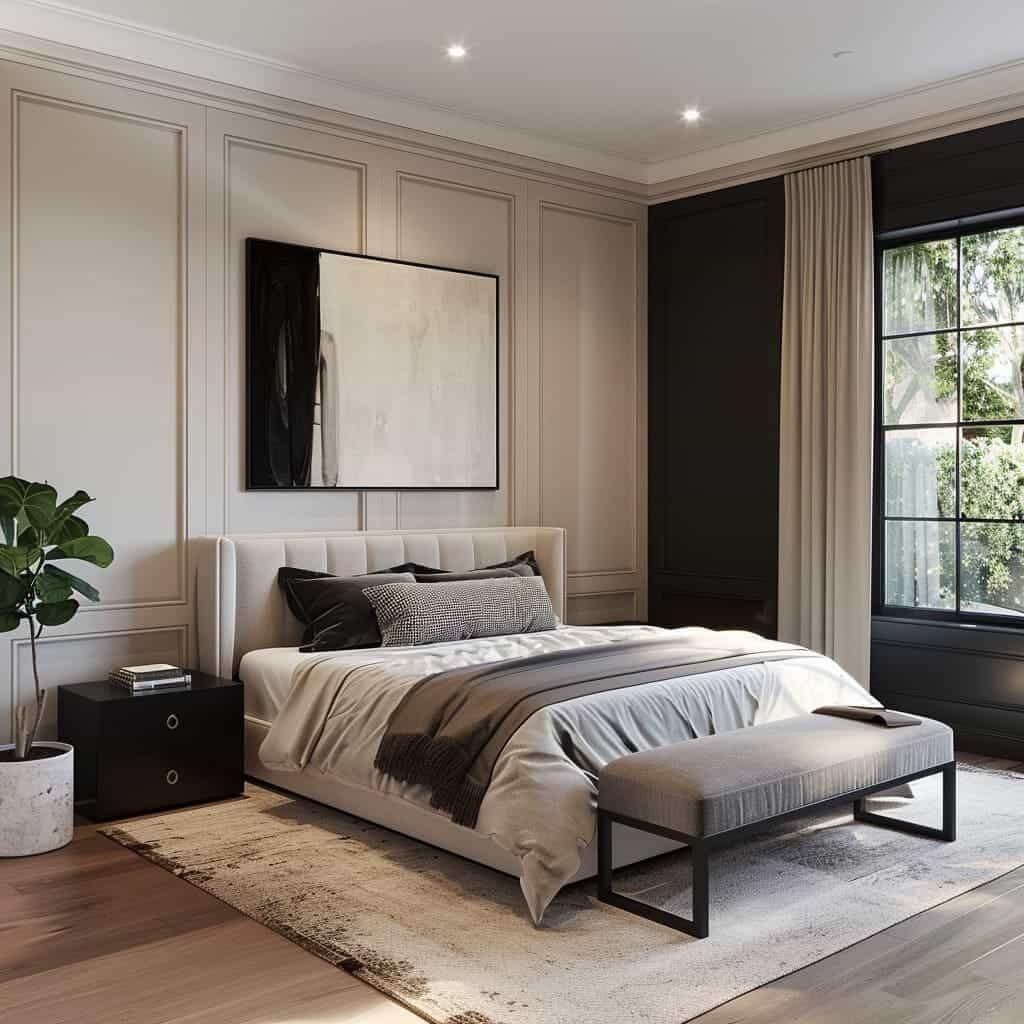 Beige and Black Bedroom Ideas