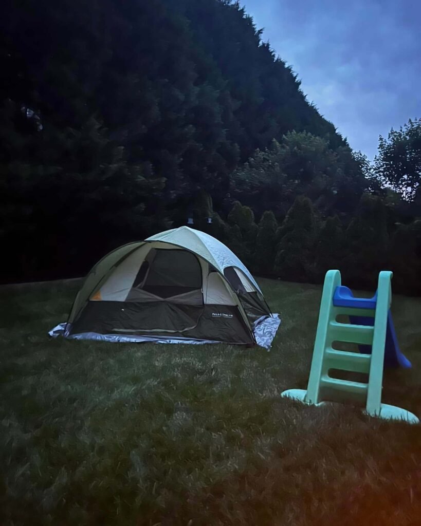 7. Toddler Friendly Backyard Campsite