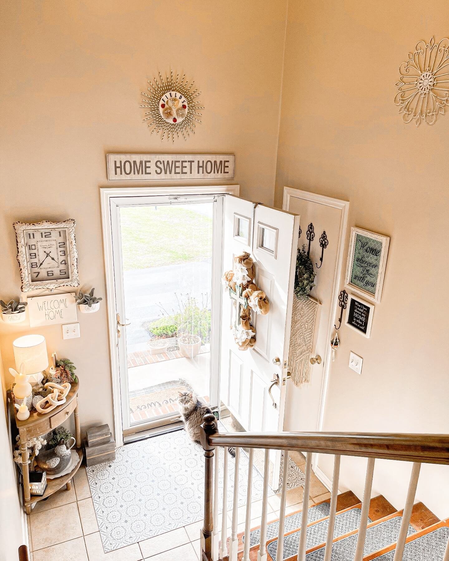 Classic Black Frames with Stunning Entryway Gallery Wall