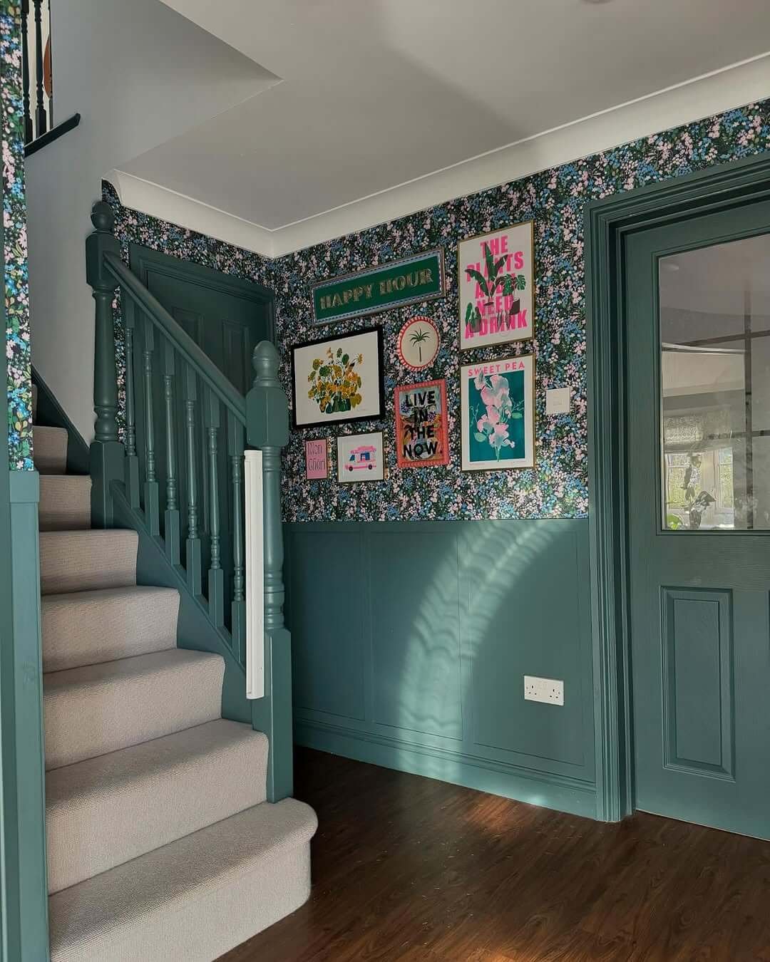 Floral Gallery Wall in a Pastel Paradise for Hallway Gallery Wall