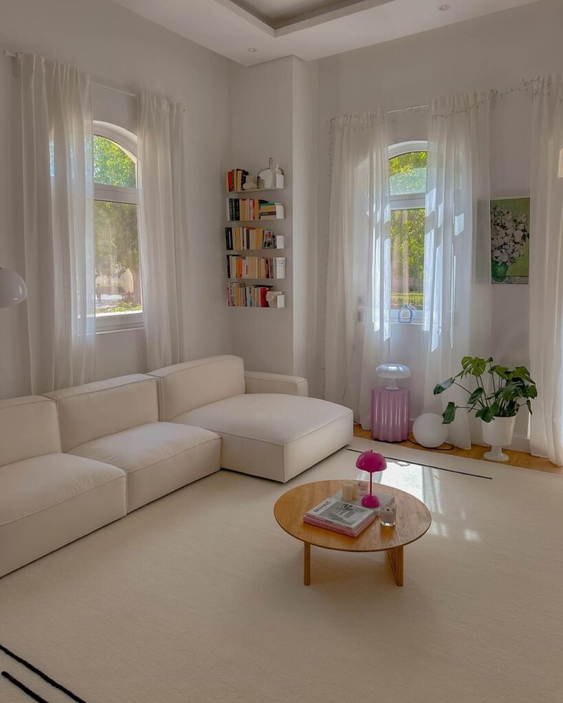 8. Light and Airy Minimalism with Soft Color Pops