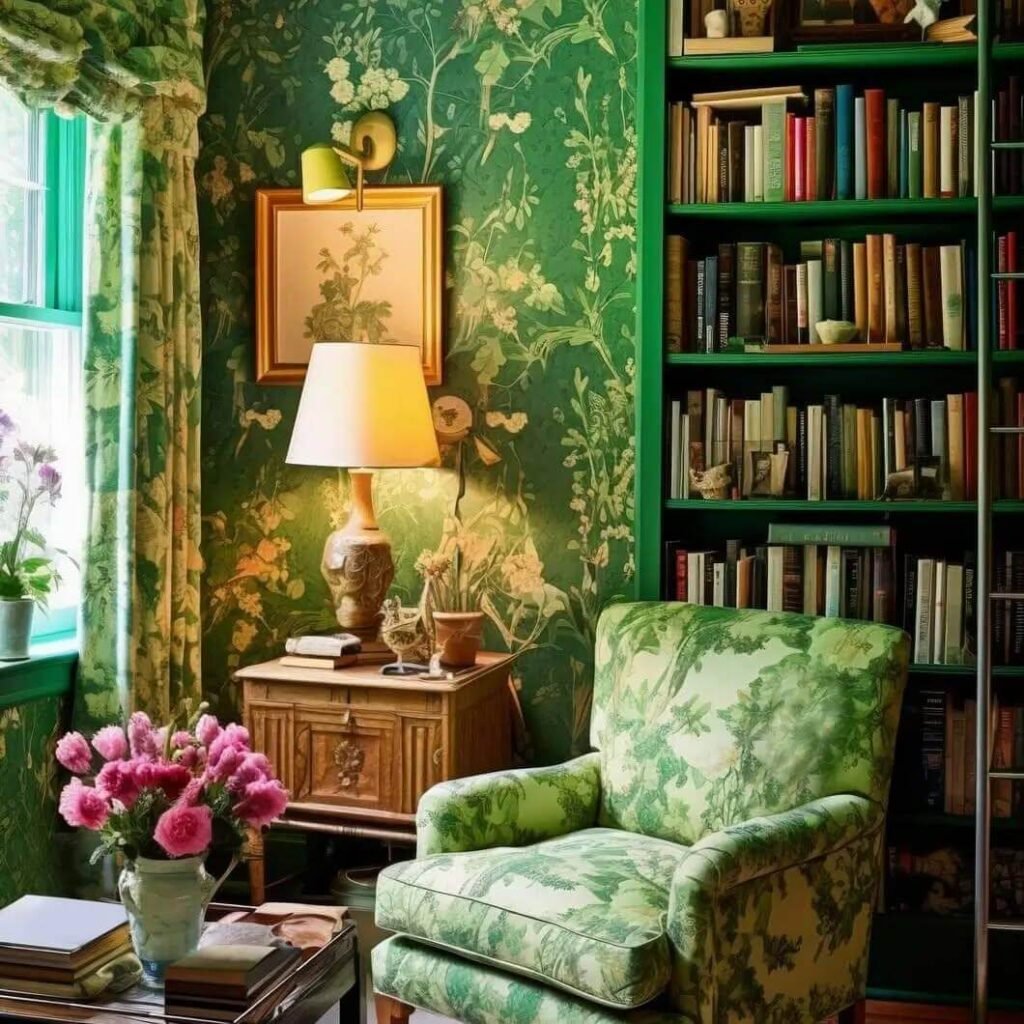9. Vintage Frames and Eclectic Art for an Old World Charm