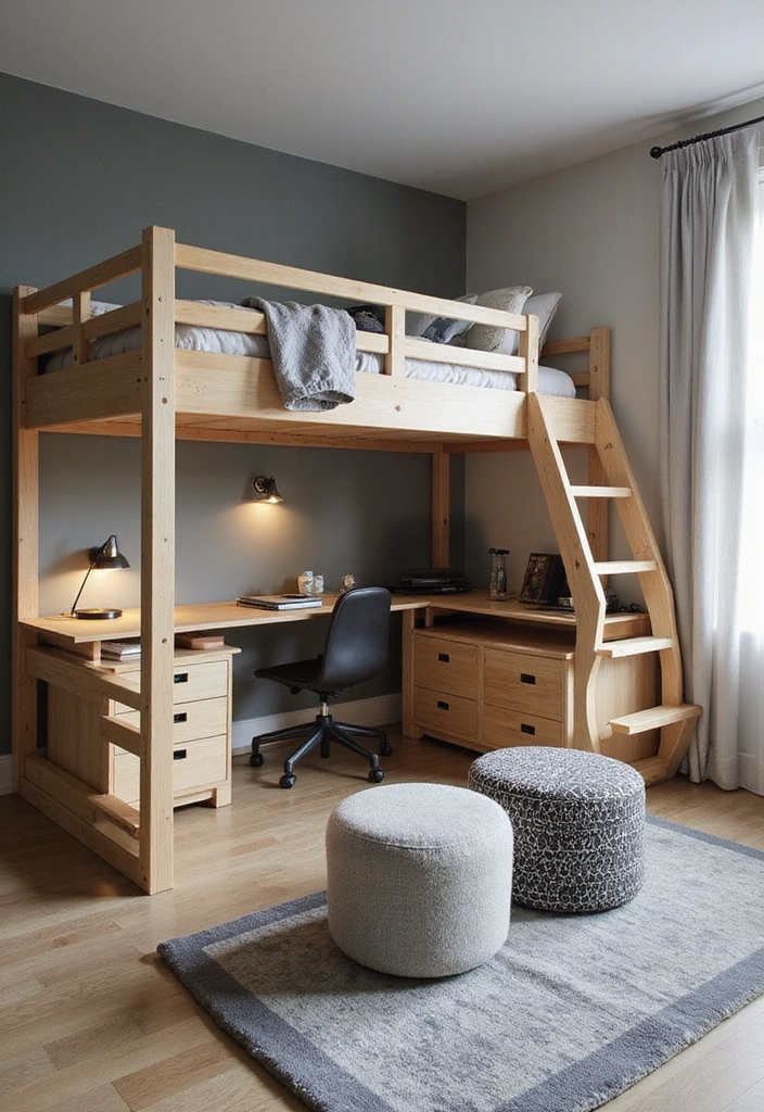 19 Cozy Boys Loft Bedroom Ideas That Will Make Them Never Want to Leave! - 3. Functional Furniture