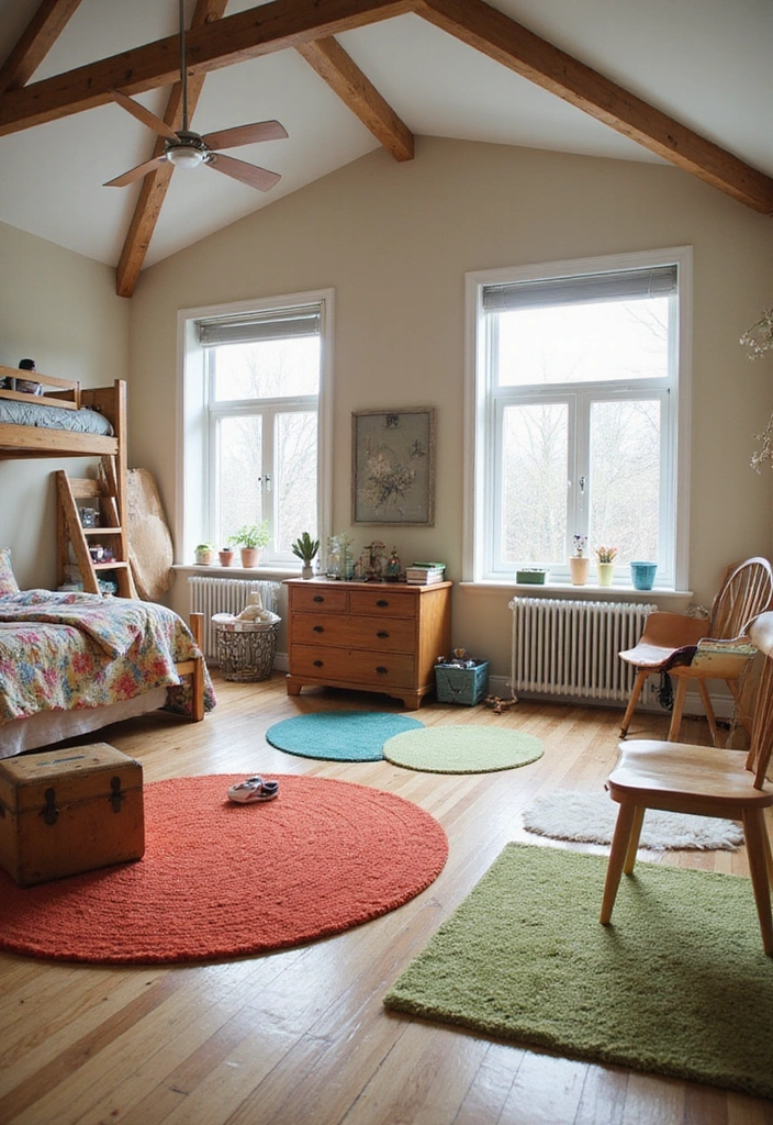 Cozy Boys Loft Bedroom with Floor Space for Play